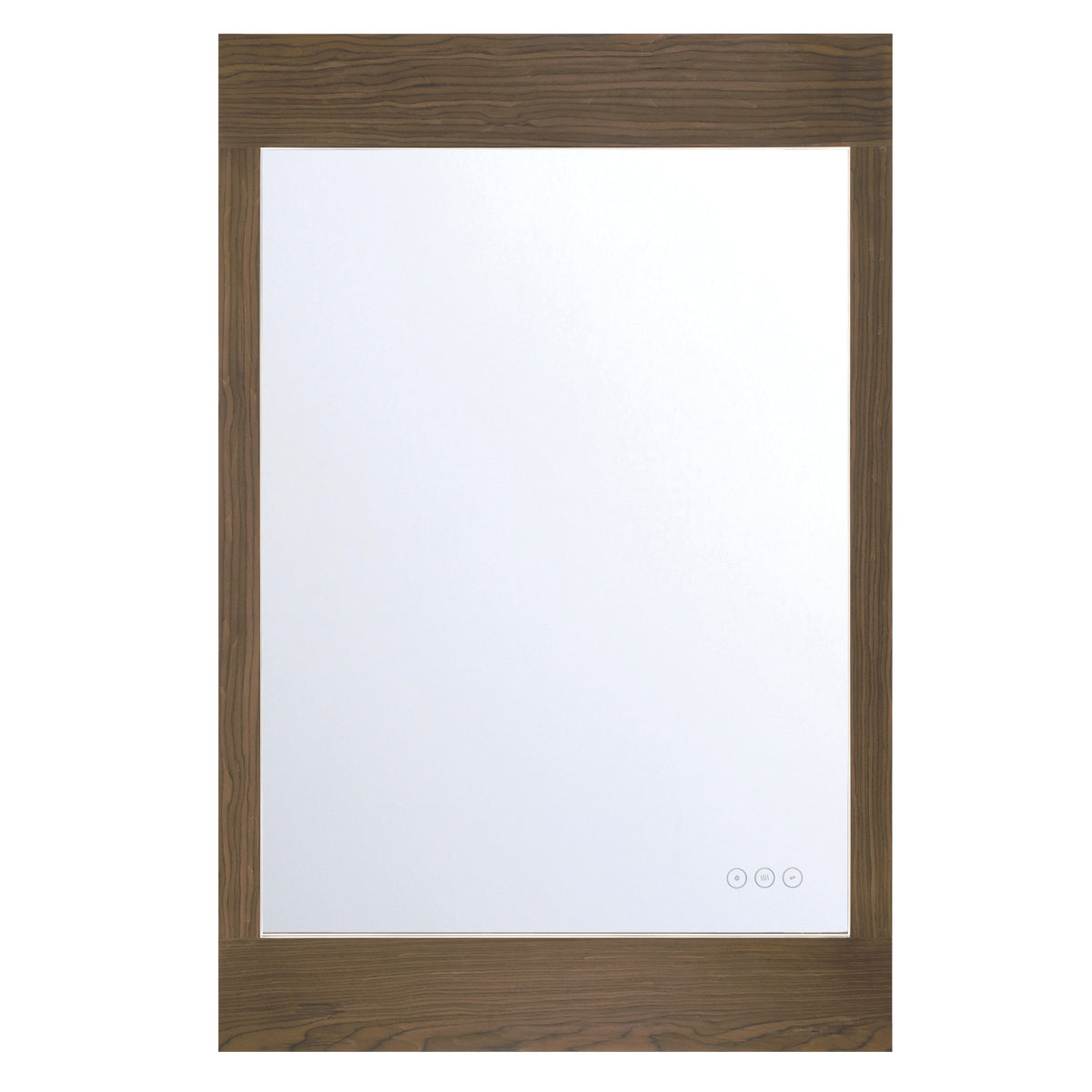 Eurofase Mogano 24" x 36" LED Mirror, Dark Walnut, front view