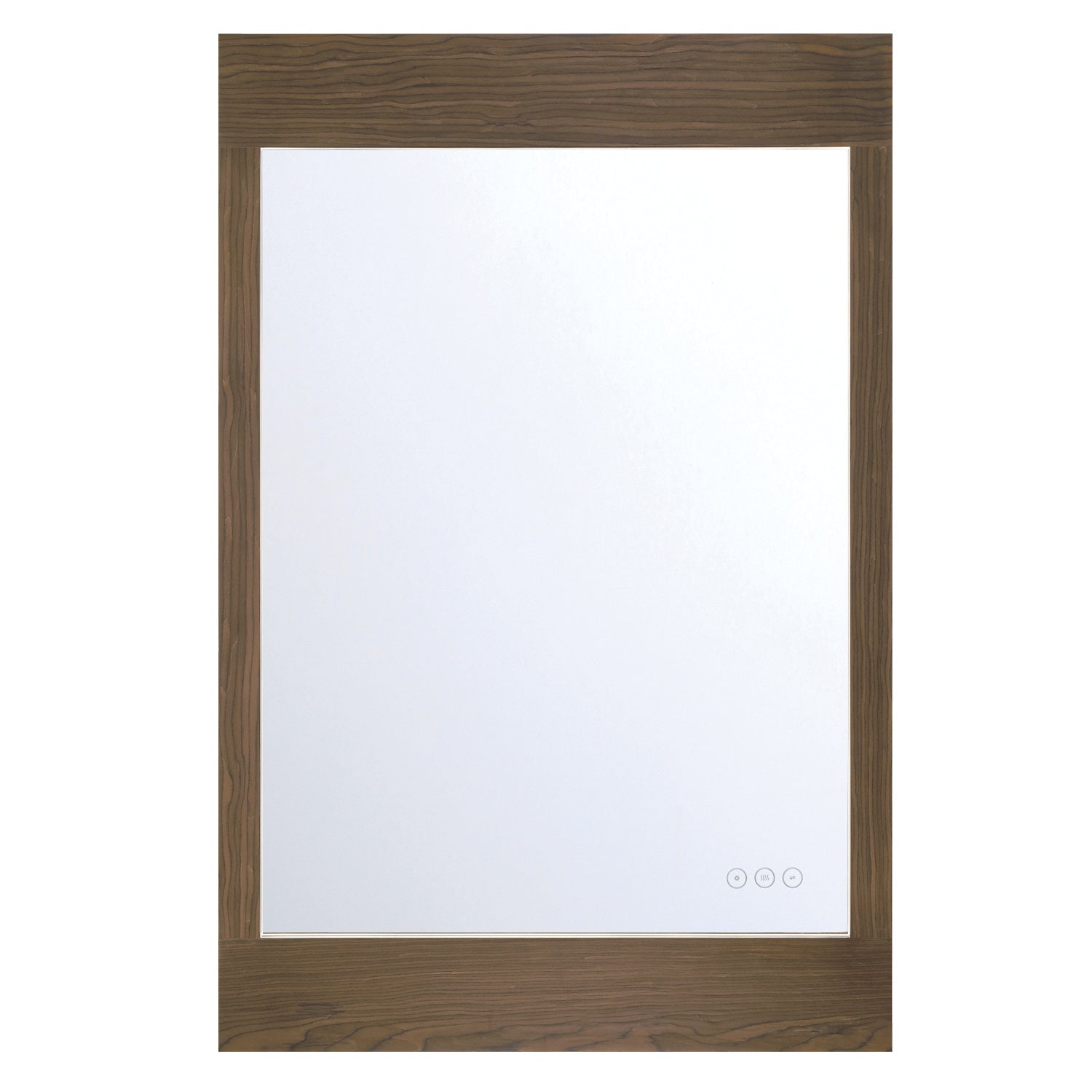 Eurofase Mogano 24" x 36" LED Mirror, Dark Walnut, front view