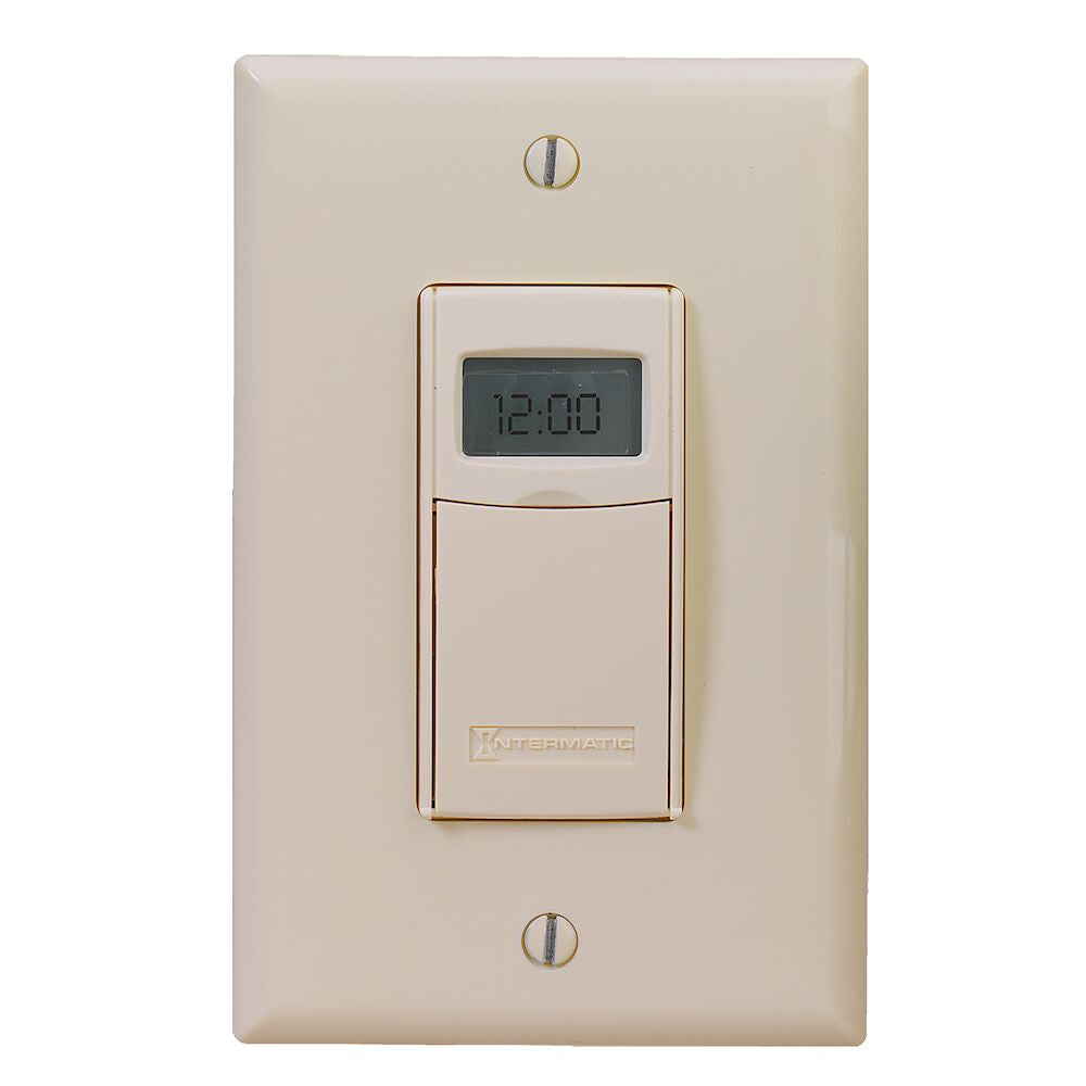 A photo of a , by ST01A 7-Day Heavy-Duty Programmable Timer, 120-277 VAC, 15A, Light Almond - INTERMATIC eCommerce - Maple Electric Supply in Canada