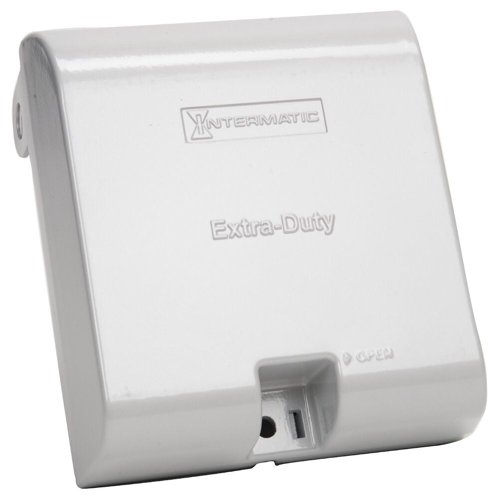 Extra-Duty Die-Cast In-Use Weatherproof Cover, Double-Gang, Vrt, 3.125" Gray - Maple Electric Supply 