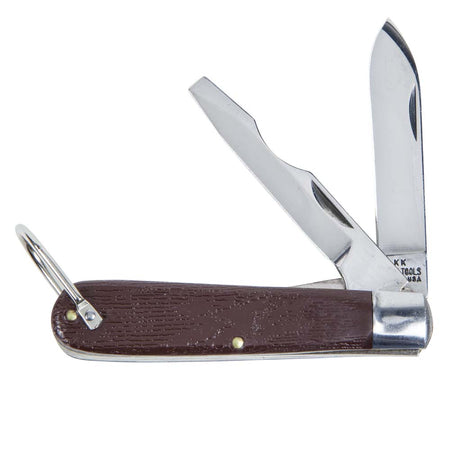 2 Blade Pocket Knife, Steel, 2-1/2-Inch