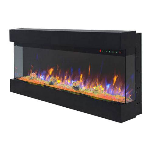 LEDFP-3-60 lED FIREPLACE 60" Black w/ 8 color LED flames, , Ortech - Maple Electric Supply 