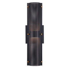 Eurofase Westcliffe 17" 2-Light LED Outdoor Wall Light, Gold-Black Mix, front view