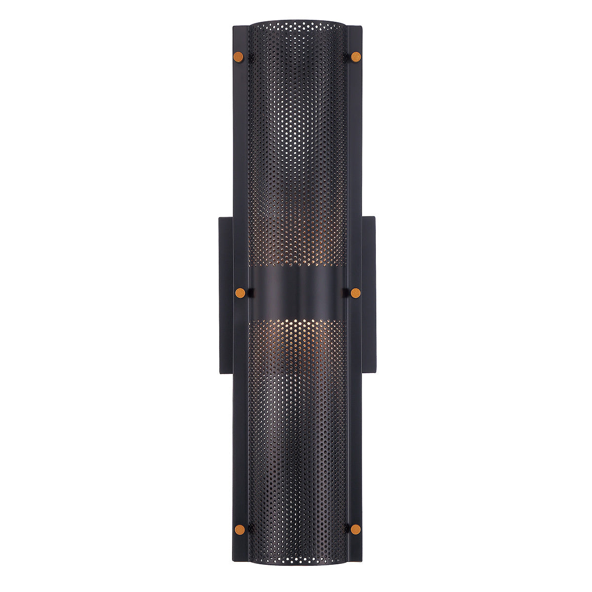 Eurofase Westcliffe 17" 2-Light LED Outdoor Wall Light, Gold-Black Mix, front view