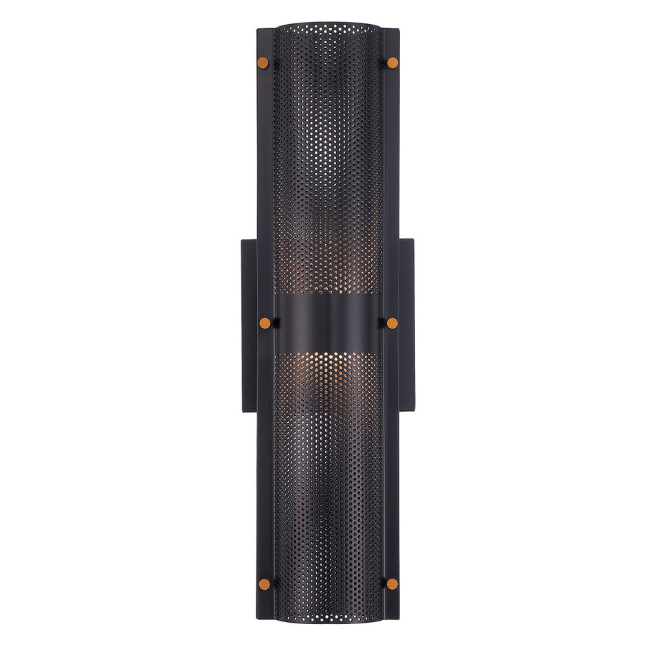Eurofase Westcliffe 17" 2-Light LED Outdoor Wall Light, Gold-Black Mix, front view