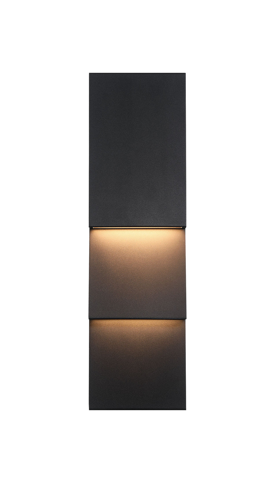 Eurofase Nanton 19" 2-Light LED Outdoor Wall Light, Sand Black, front view