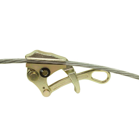 Parallel Jaw Grip for Coated Guy Strand