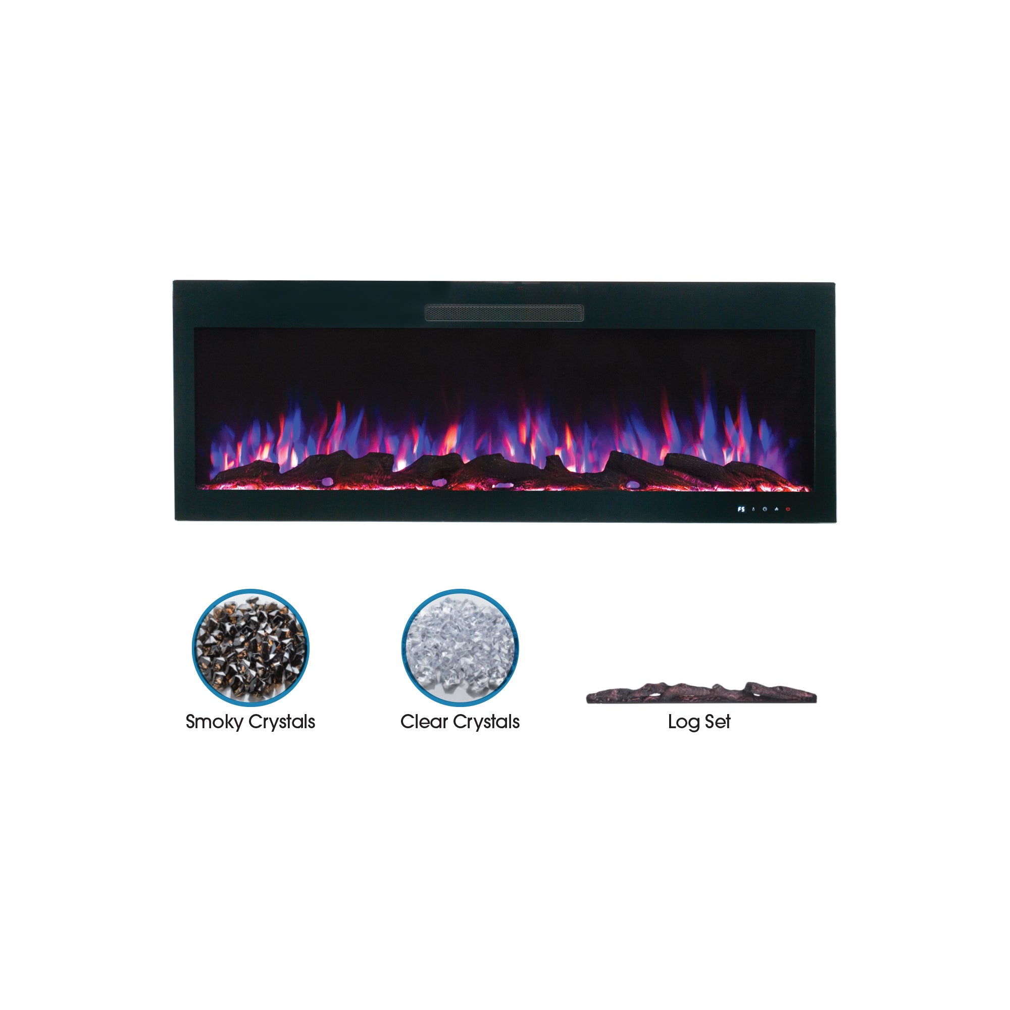 LED FIREPLACE 42" wall mounted and built-in style fireplace, , Ortech - Maple Electric Supply 