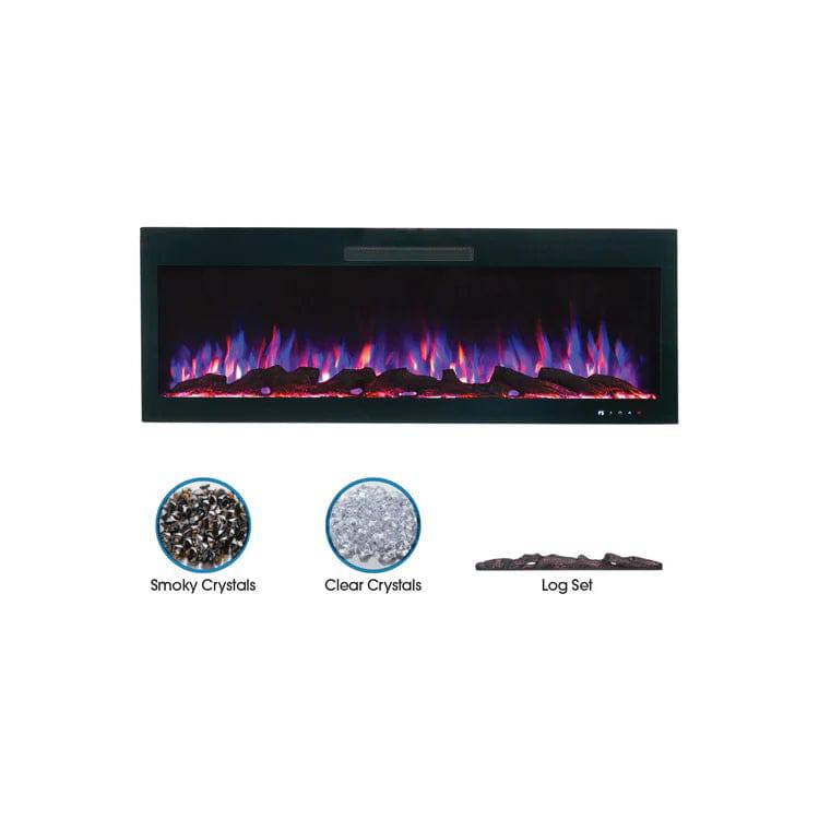 FP-SS-50 LED FIREPLACE 50" wall mounted and built-in style fireplace, , Ortech - Maple Electric Supply 