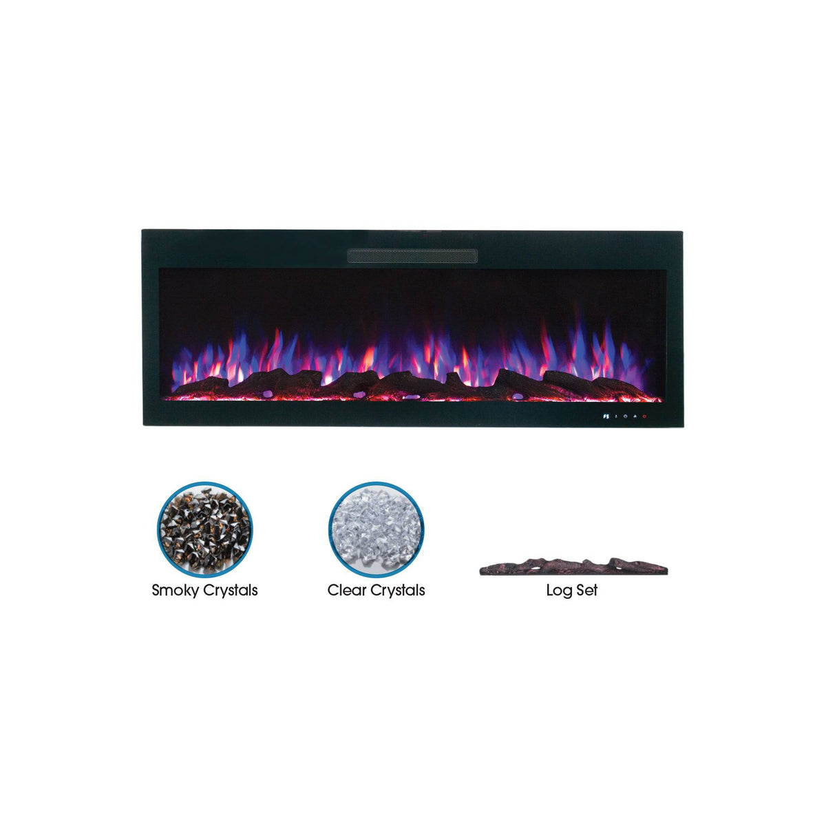 FP-SS-42 LED FIREPLACE 42" wall mounted and built-in style fireplace, , Ortech - Maple Electric Supply 