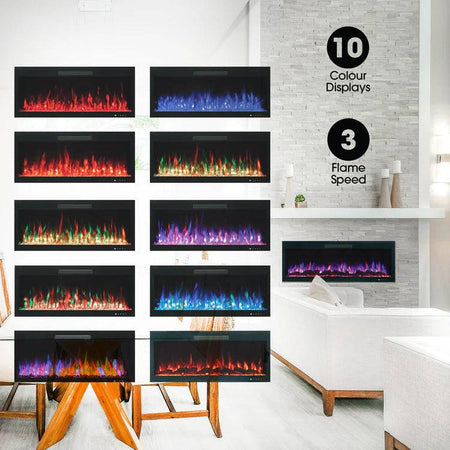 FP-SS-50 LED FIREPLACE 50" wall mounted and built-in style fireplace, , Ortech - Maple Electric Supply 