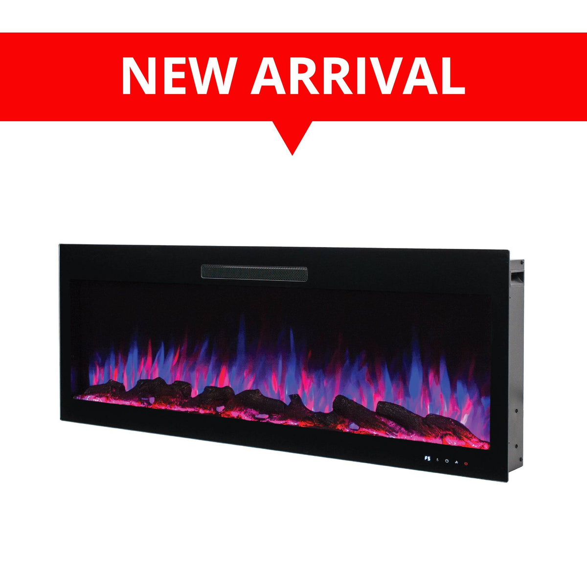 fp-ss-72 LED FIREPLACE 72" wall mounted and built-in style fireplace, , Ortech - Maple Electric Supply 