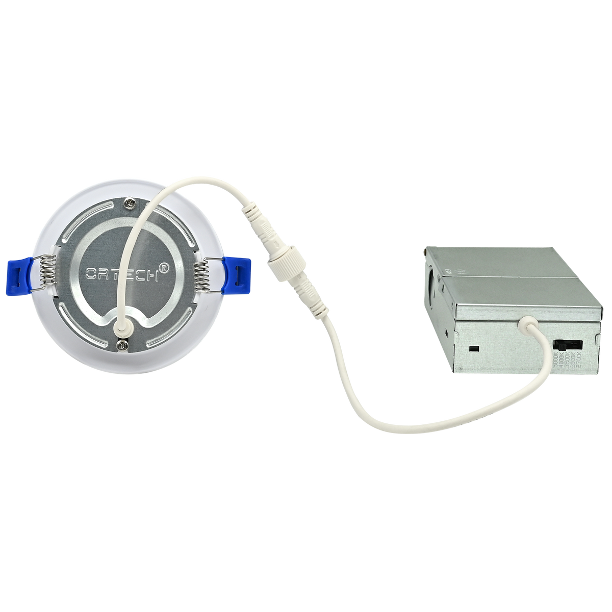 A photo of a , by SLIM3-5CCT 3'' Ultra Slim LED Downlight With Adjustable CCT - Ortech eCommerce - Maple Electric Supply in Canada