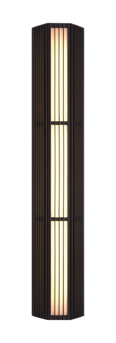 Eurofase Morton 32" LED Outdoor Wall Light, Sand Black with Clear Glass, front view