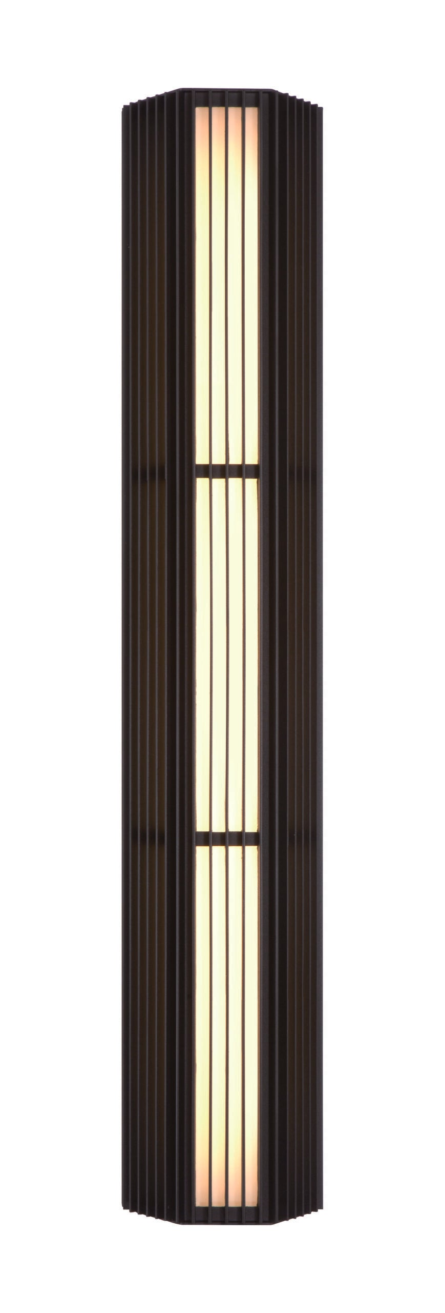 Eurofase Morton 32" LED Outdoor Wall Light, Sand Black with Clear Glass, front view