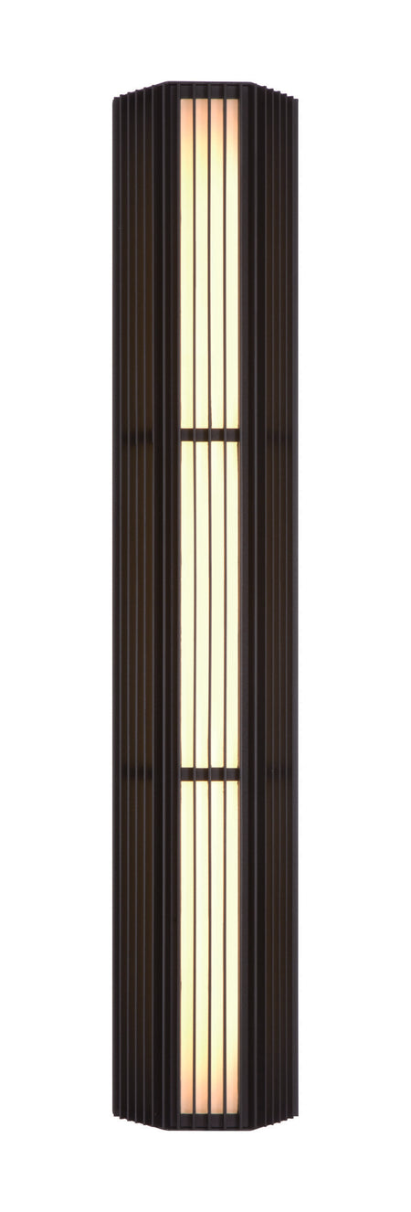 Eurofase Morton 32" LED Outdoor Wall Light, Sand Black with Clear Glass, front view