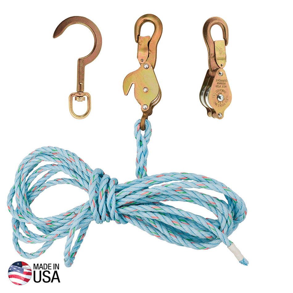 Klein Tools 1802-30SSR Block and Tackle 259 Anchor Hook Spliced - detail view