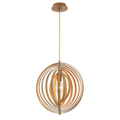 Eurofase Abruzzo 18" Pendant, Wood, front view