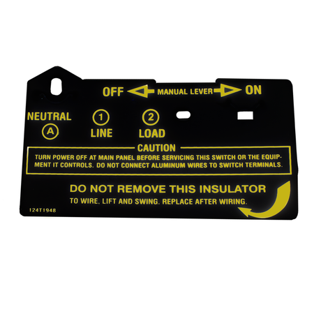 Insulator For Single Pole Time Switches