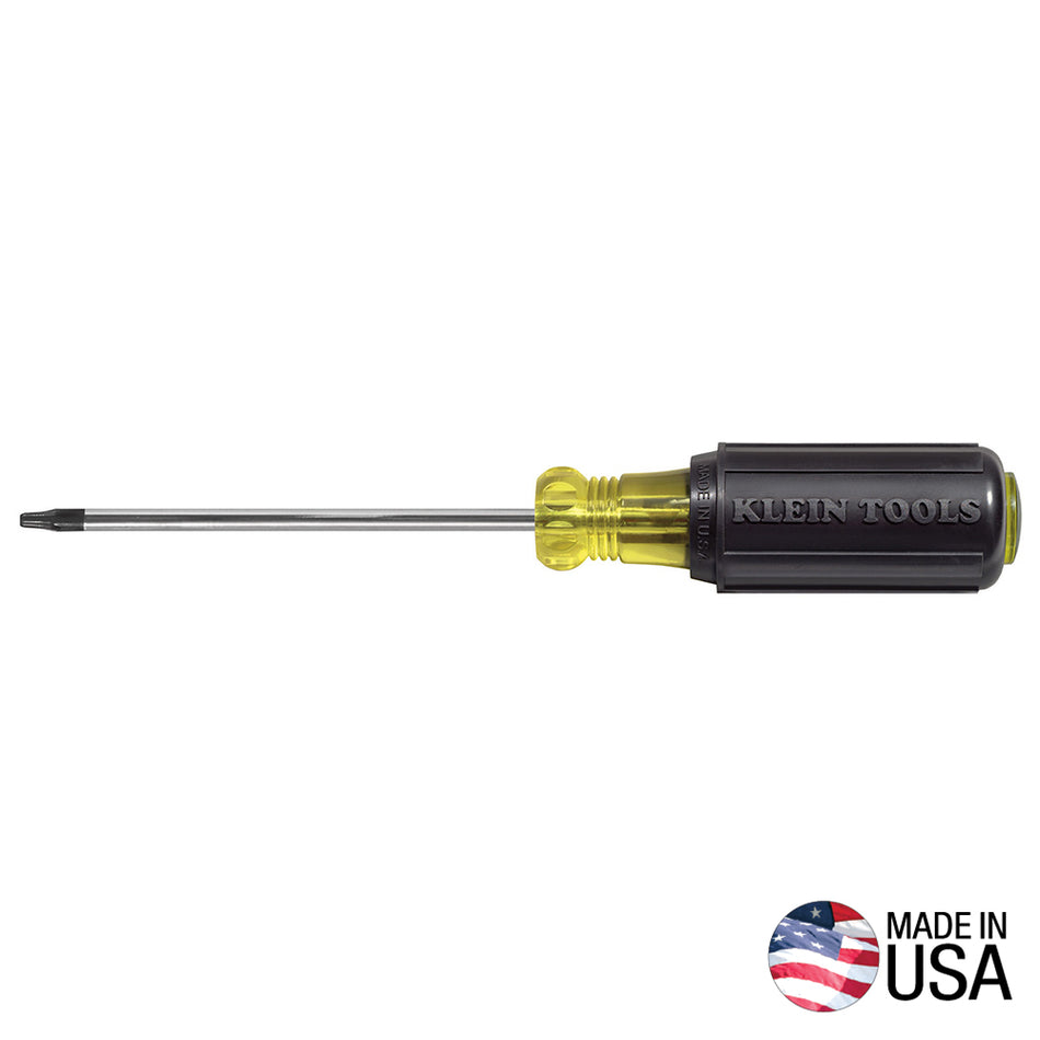 Klein Tools 19542 T15 TORX® Screwdriver, Round Shank, Cushion Grip - detail view