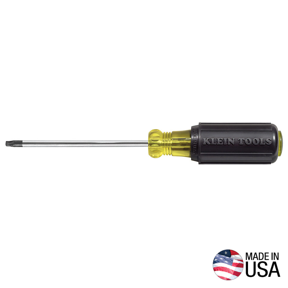 Klein Tools 19543 T20 TORX® Screwdriver, Round Shank, Cushion Grip - detail view
