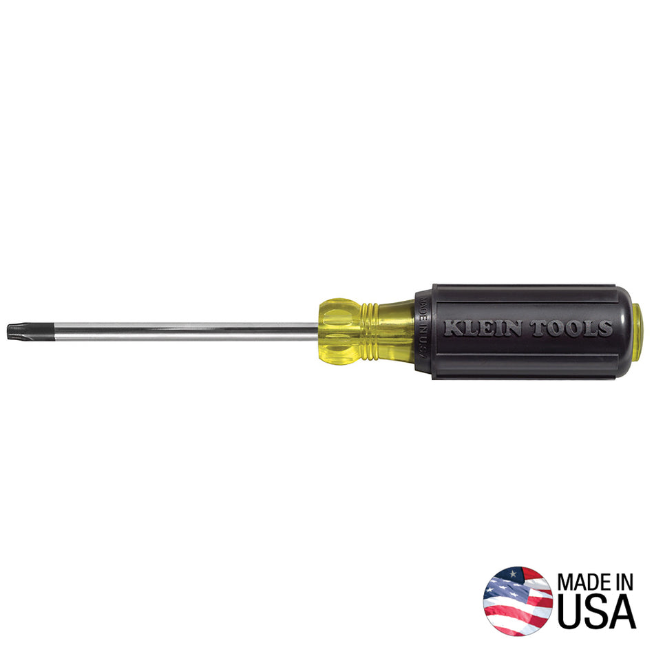 Klein Tools 19546 T30 TORX® Screwdriver, Round Shank, Cushion Grip - detail view