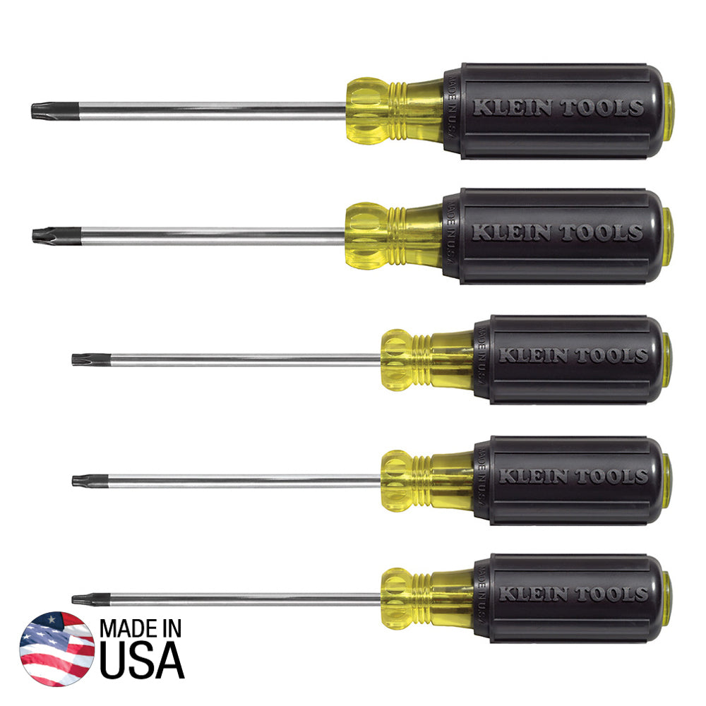 Klein Tools 19555 TORX® Cushion-Grip Screwdriver Set 5-Piece - detail view