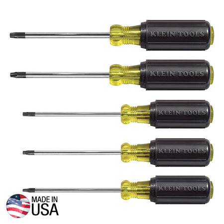 Klein Tools 19555 TORX® Cushion-Grip Screwdriver Set 5-Piece - detail view