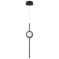 Eurofase Barletta 24" LED Pendant, Anodized Black, front view