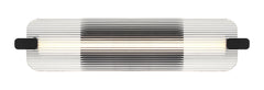 Eurofase Neoness 25" LED Outdoor Wall Light, Matte Black with Clear Glass, front view