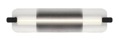 Eurofase Neoness 25" LED Outdoor Wall Light, Matte Black with Clear Glass, front view