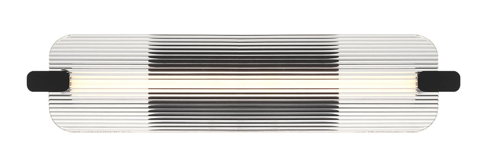Eurofase Neoness 25" LED Outdoor Wall Light, Matte Black with Clear Glass, front view