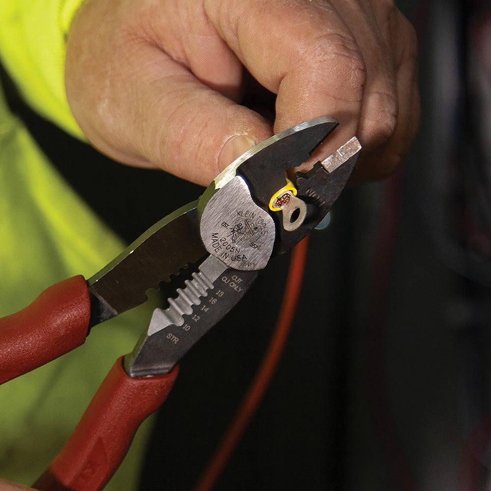 Klein Tools Forged Steel Wire Crimper, Cutter, Stripper