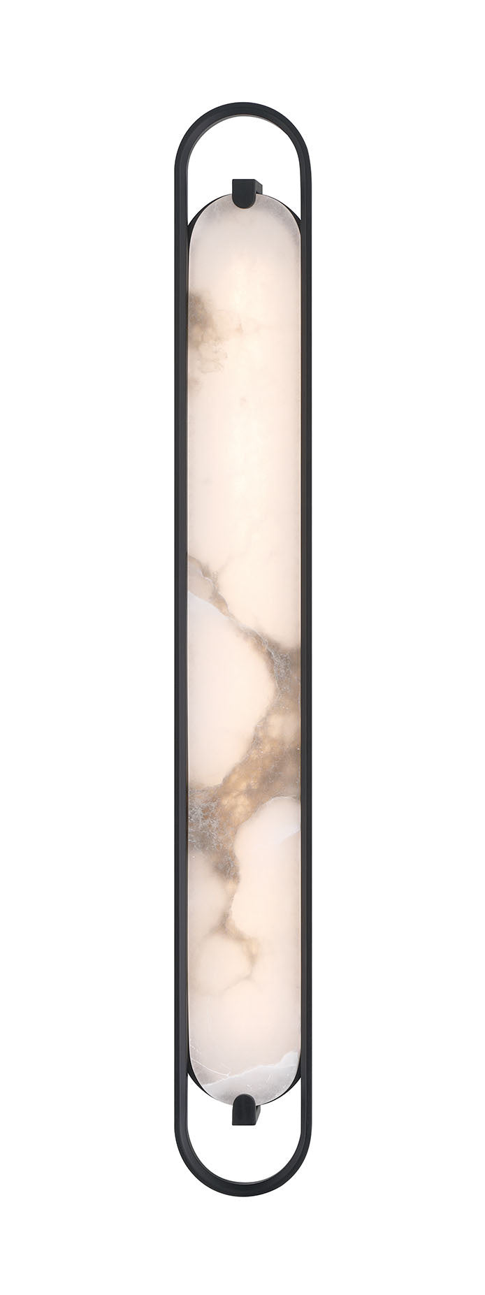 Eurofase Noga 36" LED Vanity, Matte Black with Alabaster, front view