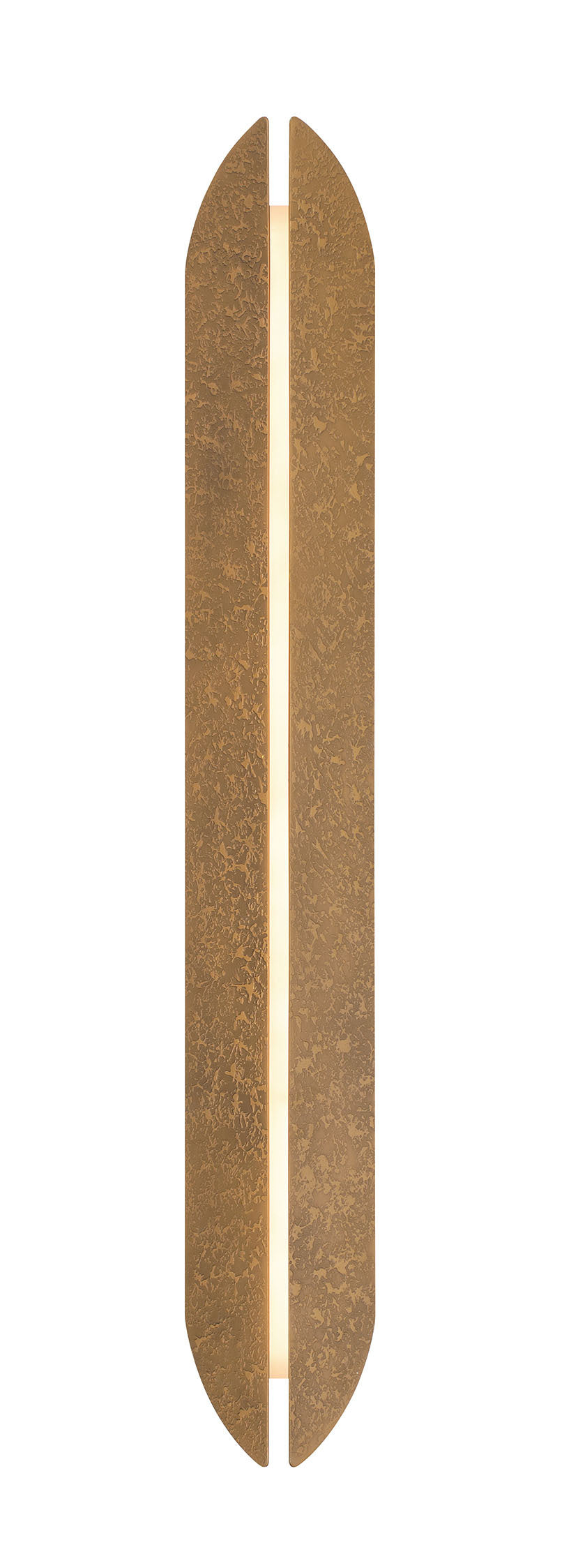 Eurofase Inntra 40" LED Outdoor Wall Light, Damascus Brass, front view