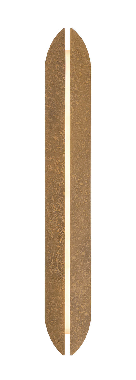 Eurofase Inntra 40" LED Outdoor Wall Light, Damascus Brass, front view