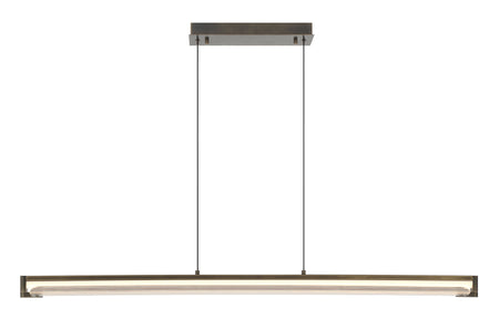 Eurofase Neoness 50" LED Chandelier, Weathered Brass with Clear Glass, front view