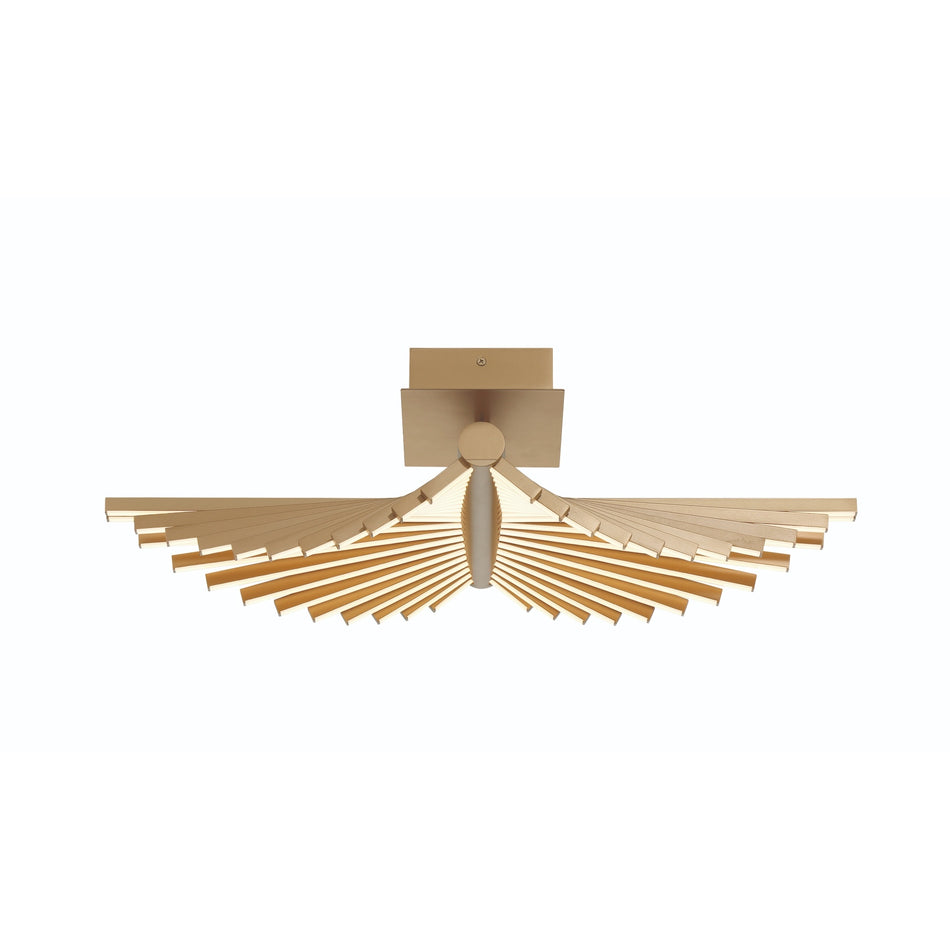 Eurofase Seraph 25" LED Flush Mount, Matte Gold, front view