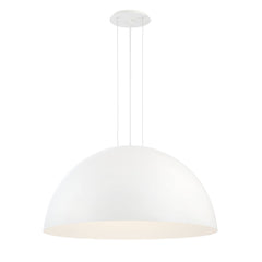 Eurofase Laverton 36" LED Chandelier, Matte White with White Steel, front view