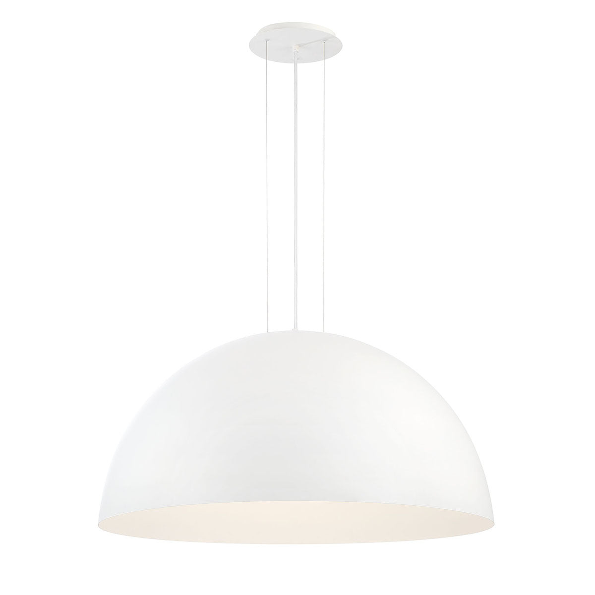 Eurofase Laverton 36" LED Chandelier, Matte White with White Steel, front view