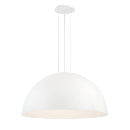 Eurofase Laverton 36" LED Chandelier, Matte White with White Steel, front view