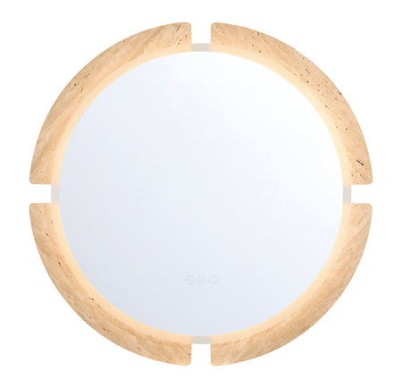 Eurofase Sadona 30" x 30" Mirror, Travertine, front view