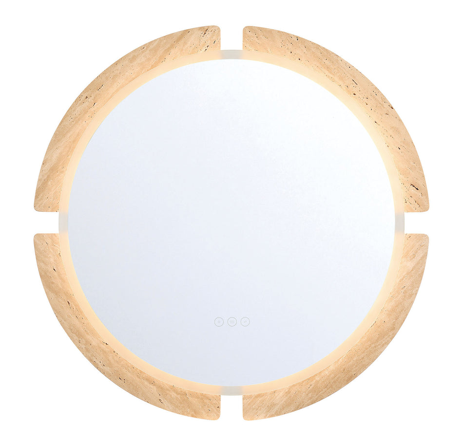 Eurofase Sadona 30" x 30" Mirror, Travertine, front view
