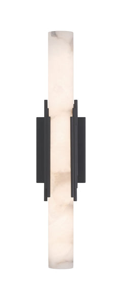 Eurofase Venna 22" Outdoor Wall Light, Urban Bronze with Alabaster, front view