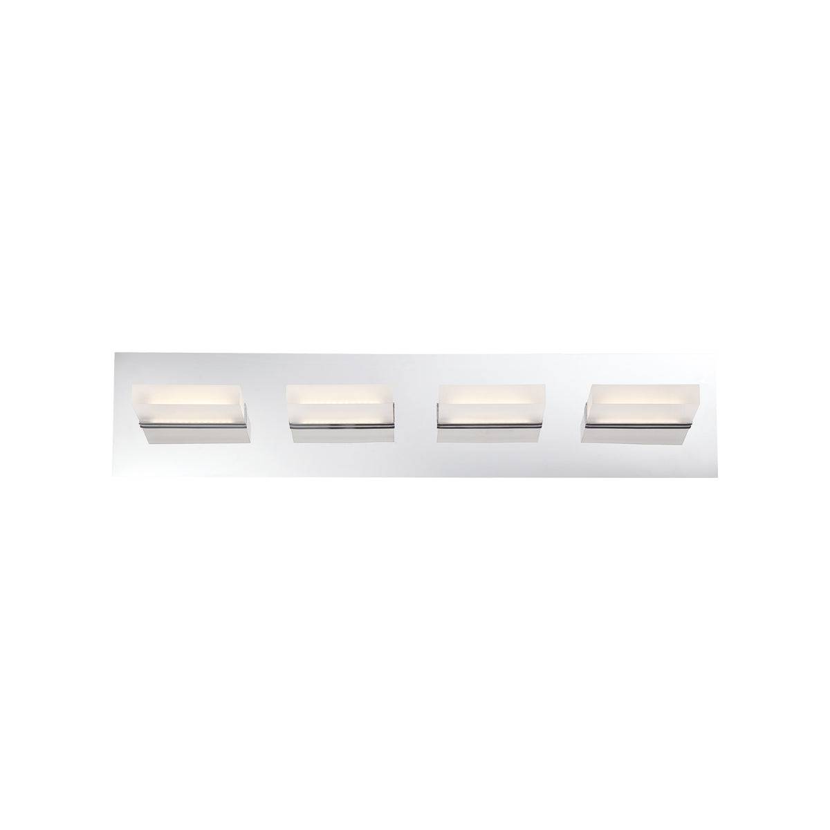 28021-018 OLSON, 4­LIGHT 24IN INTEGRATED LED VANITY, Chandeliers, Eurofase - Maple Electric Supply 