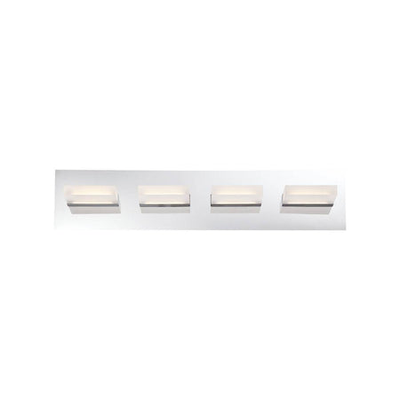 28021-018 OLSON, 4­LIGHT 24IN INTEGRATED LED VANITY, Chandeliers, Eurofase - Maple Electric Supply 