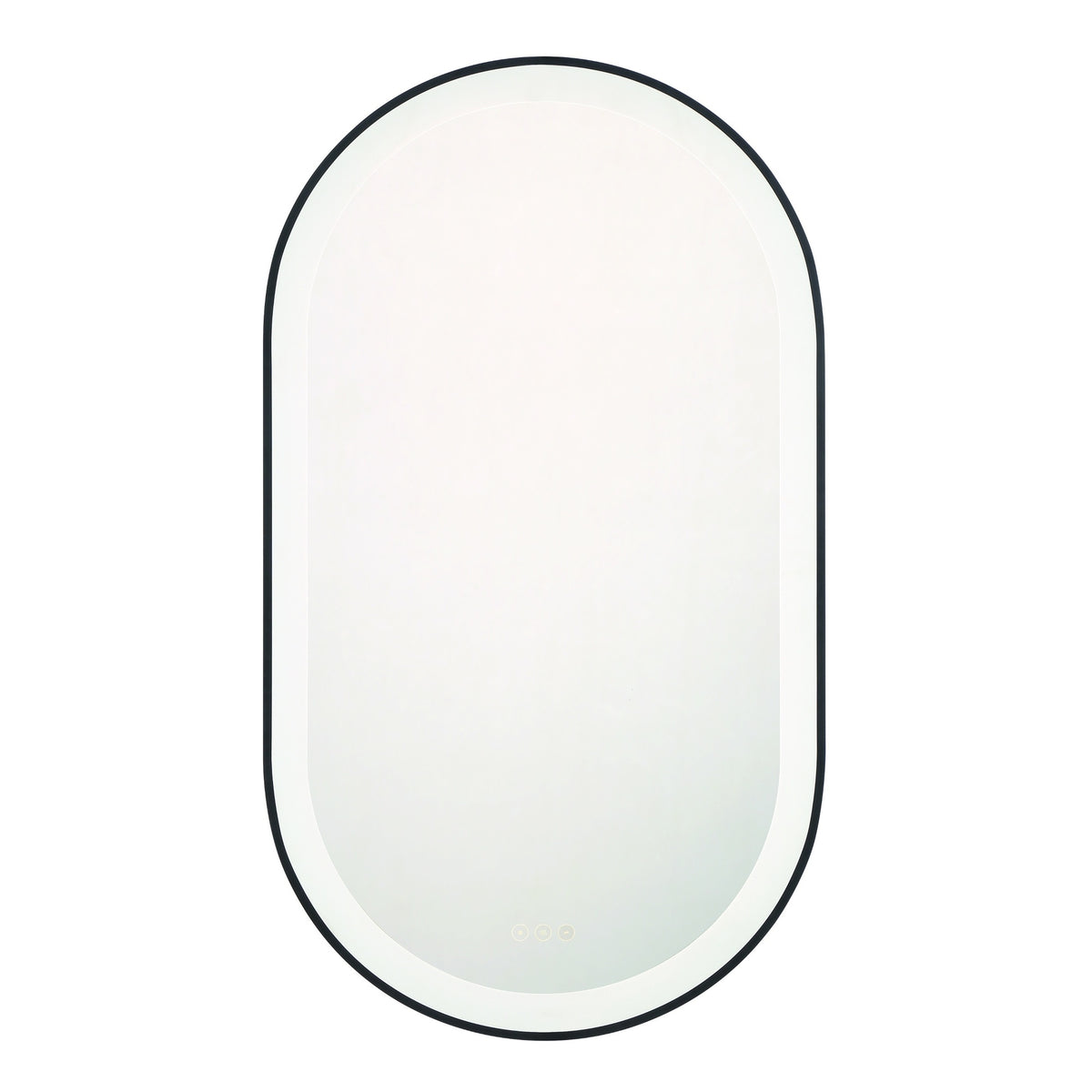 Eurofase Sara 24" x 42" LED Mirror, Matte Black, front view