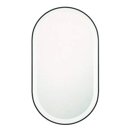 Eurofase Sara 24" x 42" LED Mirror, Matte Black, front view