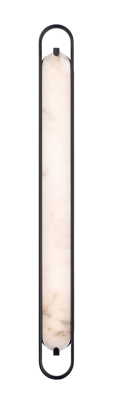 Eurofase Noga 46" LED Vanity, Matte Black with Alabaster, front view