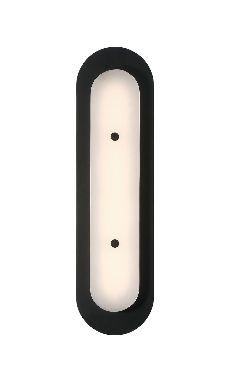 Eurofase Tramore 22" LED Outdoor Wall Light, Powder Coat Black with Alabaster, front view